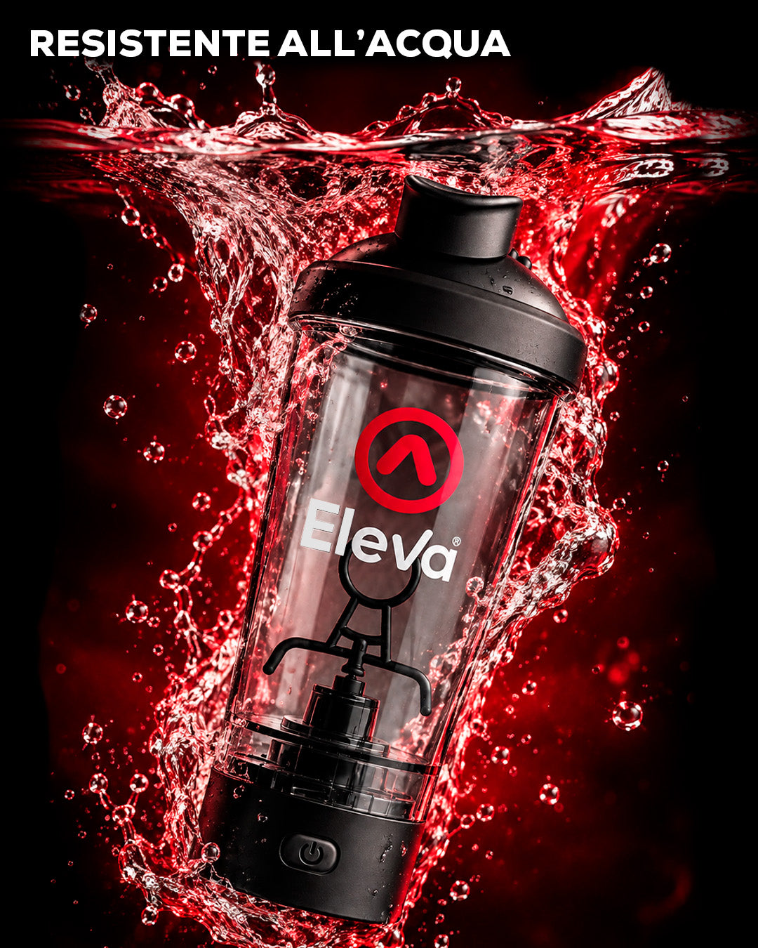 Eleva Shaker Elettrico 450ml per Proteine, Creatina e Frullati Proteici | Ricaricabile USB
