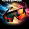 Eleva Shift Occhiali Sportivi 2-in-1 UV400 | Ciclismo, Running, Snow